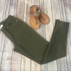 MICHAEL by Michael Kors Green Khaki Jeggings